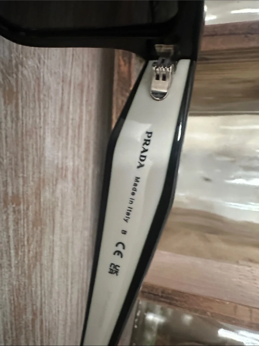 Prada Black and White Oversized Square Sunglasses